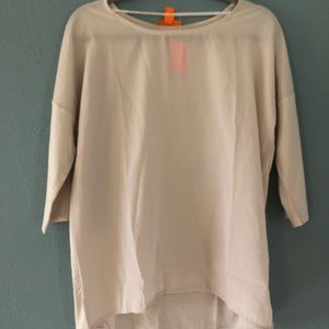 NWT Joe Fresh Beige Top Blouse Medium